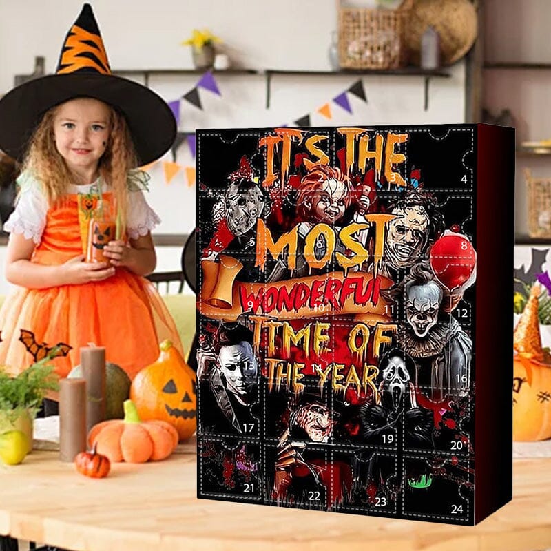 Halloween adventskalender met horrorfilmkarakters
